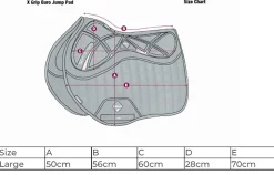 HORSE HEALTH TRADE LeMieux® X-Grip Double-Sided Euro Jump Square- Close Contact Saddle Pads
