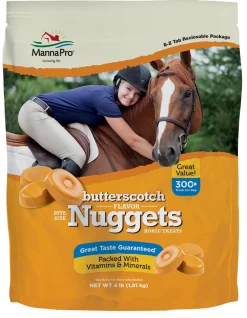 ANIMAL HEALTH INT Manna Pro® Bite-Size Nuggets - 4 lb- Horse Treats|Horse Treats
