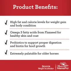 ANIMAL HEALTH INT Manna Pro® Senior Weight Accelerator- Horse Supplements