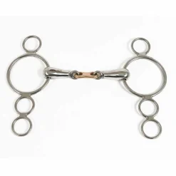 PARTRADE Metalab Double Jointed French Link Continental Gag Bit- English Horse Bits