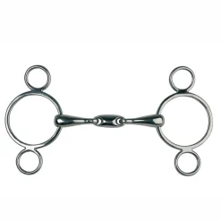 PARTRADE Metalab Double-Jointed Continental Gag Bit- English Horse Bits