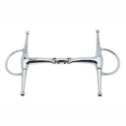 PARTRADE Metalab Double-Jointed with Oval Link Full Cheek Snaffle Bit- English Horse Bits