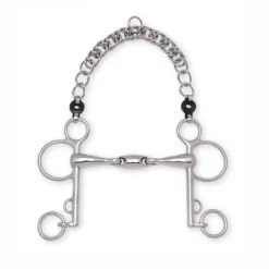 PARTRADE Metalab Double-Jointed with Oval Link Pelham Bit-20mm- English Horse Bits