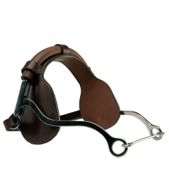 PARTRADE Metalab Hackamore with Padded Leather Noseband- English Horse Bits