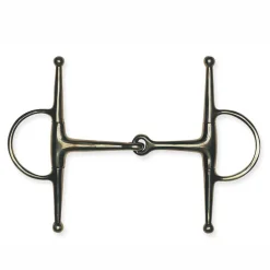 PARTRADE Metalab Jointed, Solid Eggbutt Full Cheek Snaffle Bit- English Horse Bits