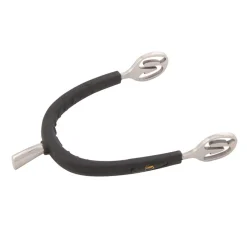 PARTRADE Metalab Prince of Wales Rubber Covered Spurs - Medium Cup- Spurs & Spur Straps|Spurs & Spur Straps