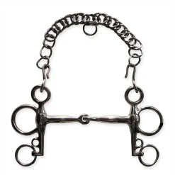 PARTRADE Metalab Solid Jointed Pelham Bit-13mm- English Horse Bits