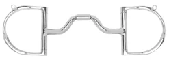 TOKLAT ORIGINALS Myler® Ported Barrel Medium English D-Ring MB 33 with Hooks- English Horse Bits