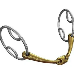 METLAR/NEUE SCHULE Neue Schule Tranz Angled Lozenge Beval Bit - 14 mm mouth; 55 mm rings- English Horse Bits
