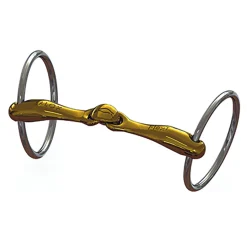 METLAR/NEUE SCHULE Neue Schule Turtle Tactio™ with Flex Loose Ring Bit - 16 mm mouth; 55 mm rings- English Horse Bits