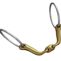 METLAR/NEUE SCHULE Neue Schule Verbindend Loose Ring Bit - 12 mm mouth; 65 mm rings- English Horse Bits