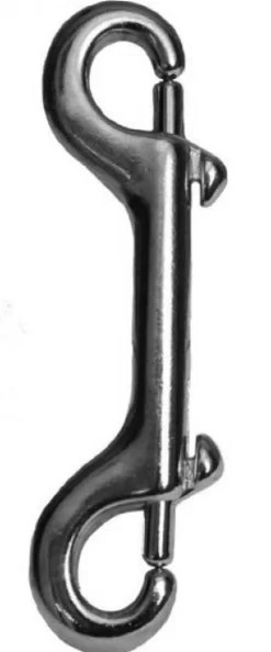 SHILOH STABLES TACK Nickel-plated Double End Snap- Stable Hardware