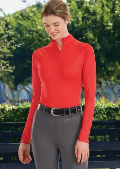 I APPAREL INT GROUP Noble Equestrian™ Ladies’ Ashley+ Long Sleeve Shirt- Long Sleeve Tops
