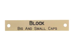 DOVER DROPSHIP Notched Corner Halter Nameplate - 3 lines- Nameplates
