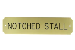 CRW Notched Stall Plate - 3 lines- Stable & Stall Accessories|Nameplates