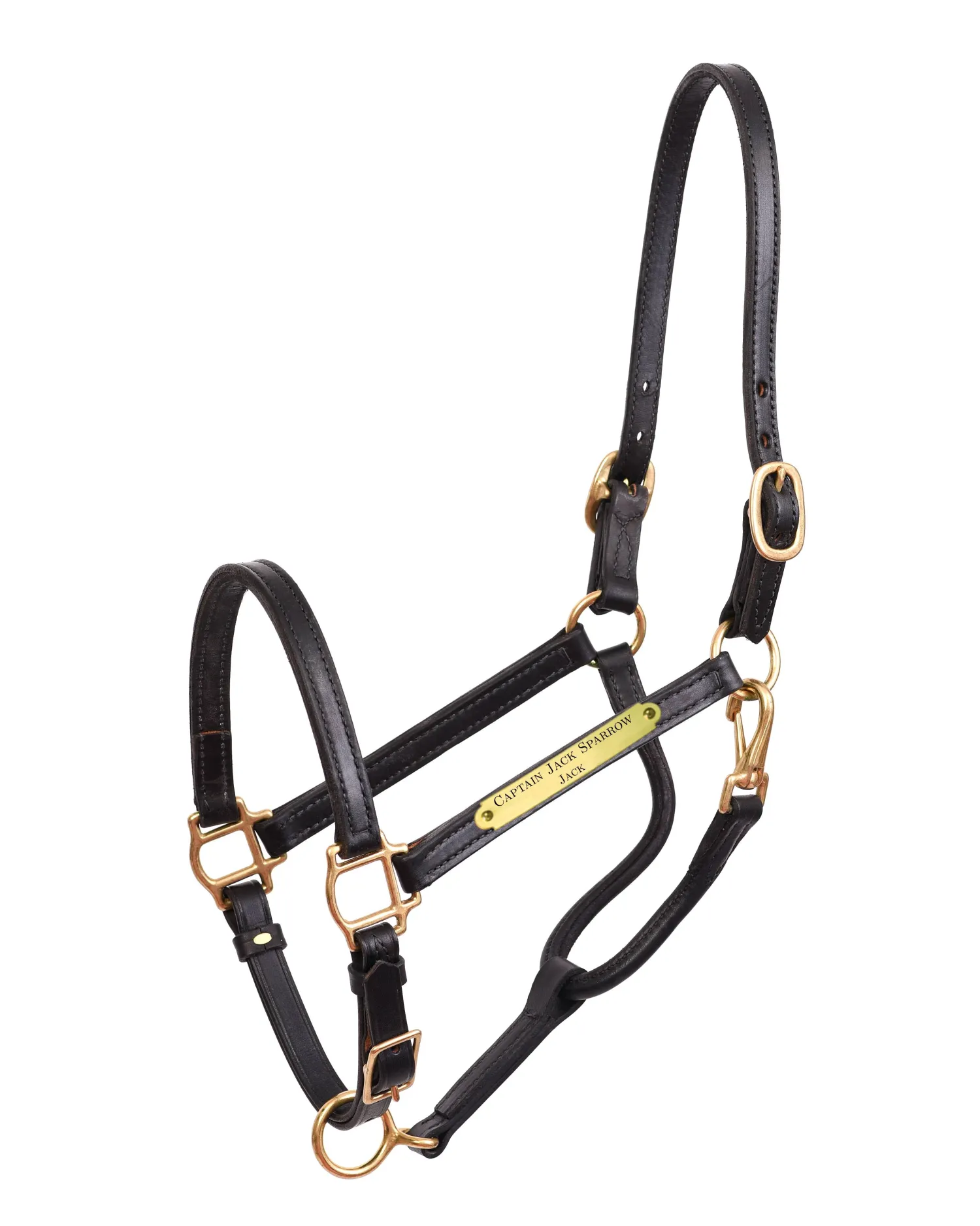 PERRIS LEATHER Perri’s® 3/4" Premium Leather Show Halter with Nameplate- Halters