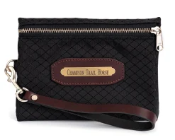 PERRIS LEATHER Perri’s® Champion Collection Wristlet with Leather Accents and Nameplate- Bags & Totes