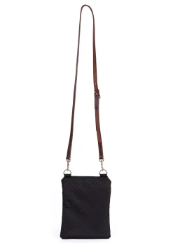 PERRIS LEATHER Perri’s® Champion Crossbody Bag with Leather Accents and Nameplate- Bags & Totes
