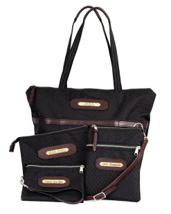 PERRIS LEATHER Perri’s® Champion Crossbody Bag with Leather Accents and Nameplate- Bags & Totes