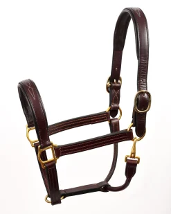 PERRIS LEATHER Perri’s® Fancy-Stitched Padded Leather Halter- Halters