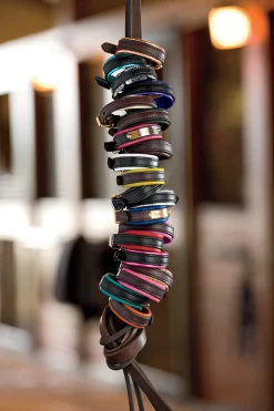 PERRIS LEATHER Perri’s® Padded Leather Nameplate Bracelet- Jewelry