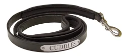 PERRIS LEATHER Perri’s® Padded Leather Nameplate Dog Leash- Collars & Leashes