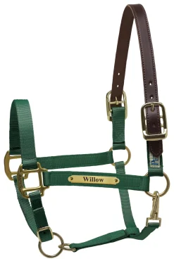 PERRIS LEATHER Perri’s® Premium Nylon Safety Halter with Nameplate- Halters