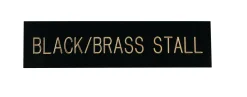 CRW Rectangular Black & Brass Stall Plate - 1 or 2 lines- Stable & Stall Accessories|Nameplates