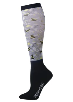 HAINING JOY TRADING Riding Sport™ Footprintz Printed Peddies- Equestrian Socks|Riding Socks & Undergarments