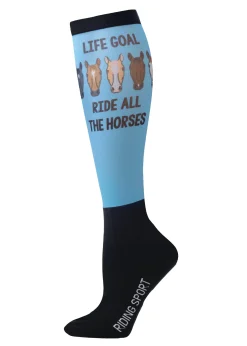 HAINING JOY TRADING Riding Sport™ Footprintz Printed Peddies- Equestrian Socks|Riding Socks & Undergarments