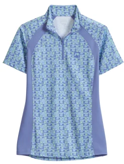 KIRSCH Riding Sport™ Ladies’ Airflow Quarter-Zip Print Short Sleeve Shirt- Short Sleeve Shirts