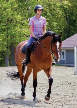 KIRSCH Riding Sport™ Ladies’ Airflow Quarter-Zip Print Short Sleeve Shirt- Short Sleeve Shirts