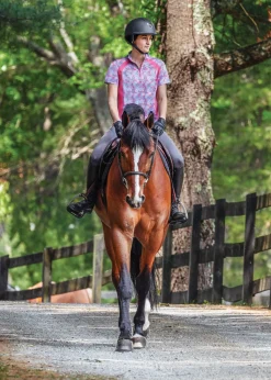 KIRSCH Riding Sport™ Ladies’ Airflow Quarter-Zip Print Short Sleeve Shirt- Short Sleeve Shirts