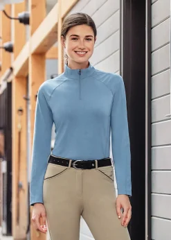 KIRSCH Riding Sport™ Wilton Quarter-Zip Long-Sleeve Shirt- Long Sleeve Tops