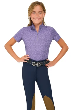 RJ CLASSICS R.J. Classics Girls’ Lucy Jr. Short Sleeve Training Shirt-Kids Kids' Casual Riding Clothes