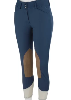 RJ CLASSICS R.J. Classics Ladies’ Anna Mid-Rise Front-Zip Knee-Patch Breech- Knee Patch Breeches