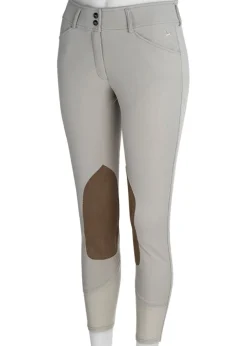 RJ CLASSICS R.J. Classics Ladies’ Anna Mid-Rise Front-Zip Knee-Patch Breech- Knee Patch Breeches