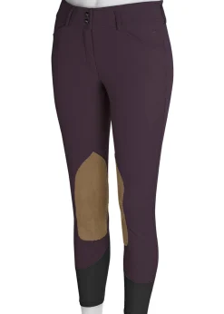 RJ CLASSICS R.J. Classics Ladies’ Anna Mid-Rise Front-Zip Knee-Patch Breech- Knee Patch Breeches