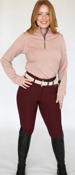 ERS Romfh® Ladies’ Aachen Zip Mock Long Sleeve Shirt- Long Sleeve Tops