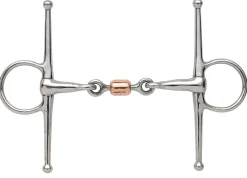 SHIRES EQUESTRIAN Shires Full Cheek Snaffle with Copper Roller- English Horse Bits