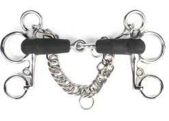 SHIRES EQUESTRIAN Shires Jointed Short Shank Rubber Pelham Bit- English Horse Bits