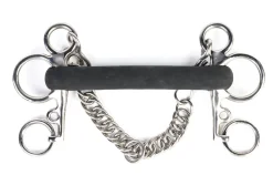 SHIRES EQUESTRIAN Shires Short Shank Rubber Mullen Mouth Pelham Bit- English Horse Bits