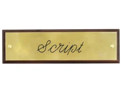 CRW Stall Plate Mounted on Walnut Plaque- Stable & Stall Accessories|Nameplates