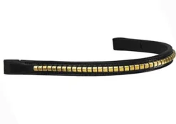 KINGS INTERNATIONAL Suffolk™ Brass Clincher Browband- Bridle Parts & Accessories