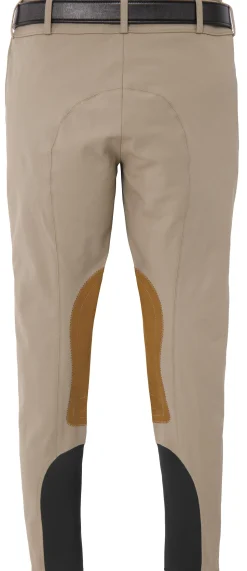 TAILORED SPORTSMAN THE ™ Ladies’ Mid-Rise Side-Zip Breech with Boot Sock Bottoms- Knee Patch Breeches