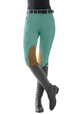 TAILORED SPORTSMAN THE ™ Ladies’ Mid-Rise Vintage Patch Sock-Bottom Breech- Knee Patch Breeches