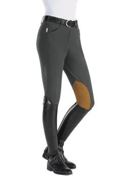 TAILORED SPORTSMAN The ™ Techno Front-Zip Mid-Rise Clarino™ Knee Patch- Knee Patch Breeches