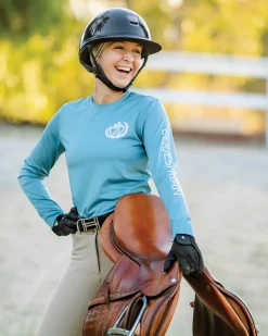 TKEQ THE SHOP TKEQ Ladies’ Crest Sustainable Long Sleeve Shirt- Long Sleeve Tops