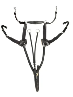 TORY LEATHER Company Padded 5-Point Breastplate with Running Attachment- Martingales & Breastplates