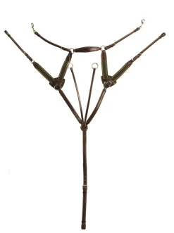 TORY LEATHER Company Padded 5-Point Breastplate with Running Attachment- Martingales & Breastplates